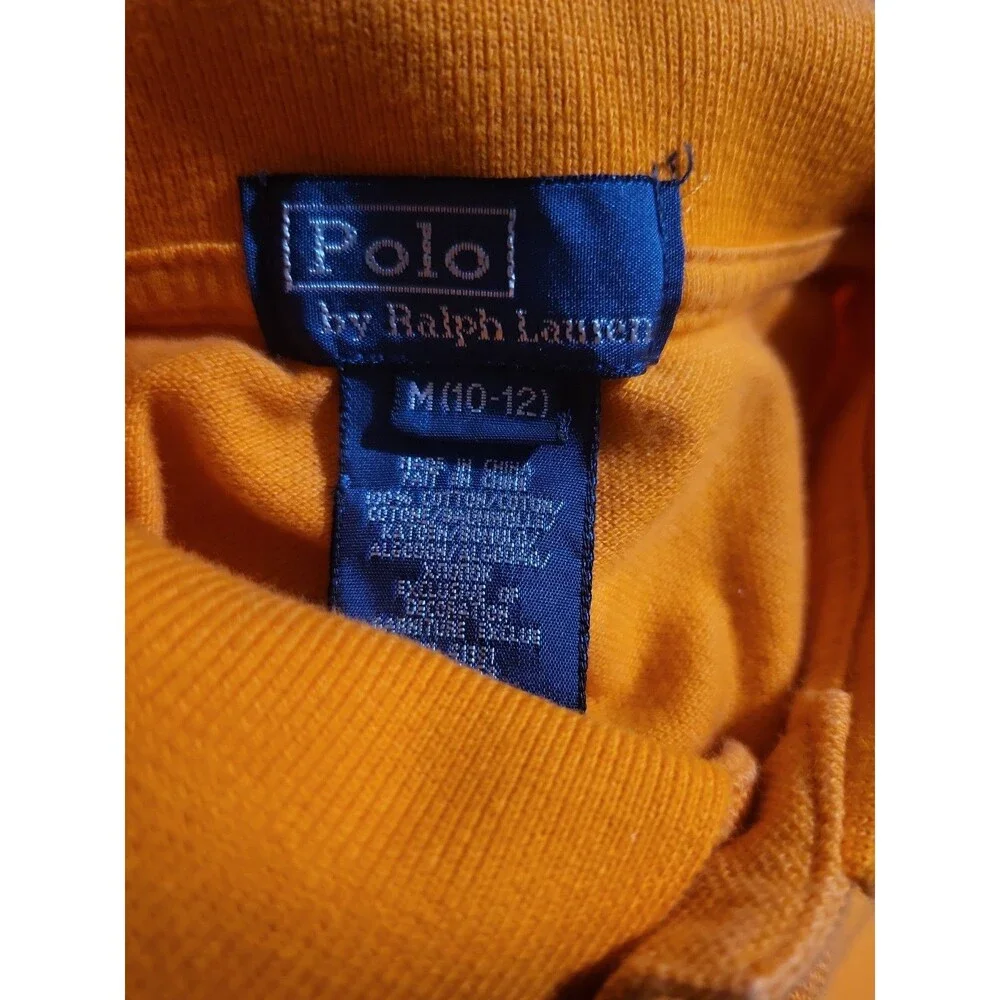 (#L3) Polo By Ralph Lauren Short Sleeve Orange Size Kid's M (10-12)